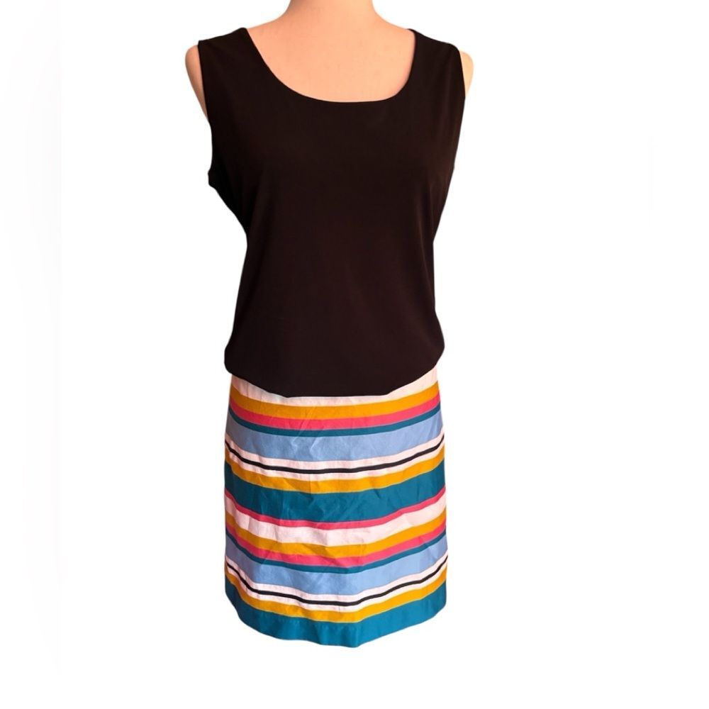 Chic Multicolored Striped Mini Skirt